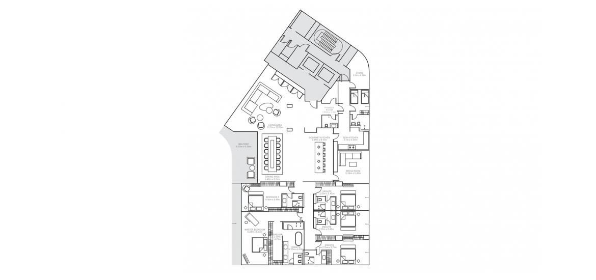 Floor plan «B», 5 bedrooms, in W RESIDENCES