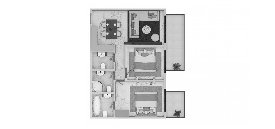Floor plan «115SQM TYPE 1», 2 bedrooms, in BEACHGATE BY ADDRESS