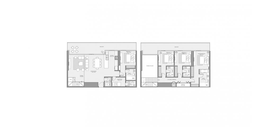 Plano del apartamento «4 BEDROOM TYPE 01», 4 dormitorios en MAR CASA