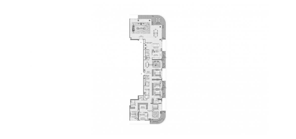 Планировка апартаментов «488 SQ.M 5 BEDROOM PENTHOUSE» 9 комнат в ЖК SEAPOINT RESIDENCES