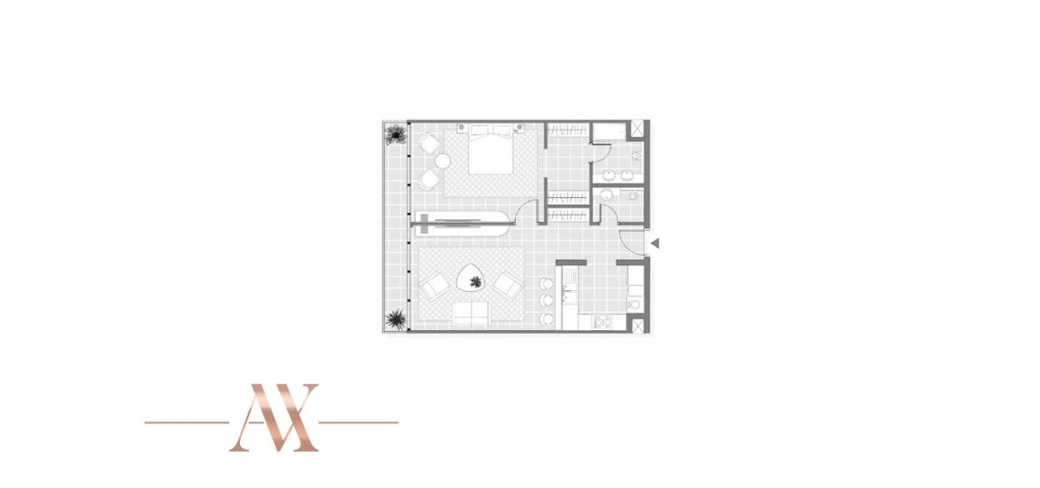Apartment floor plan «60SQM», 1 bedroom in SEVEN RESIDENCES