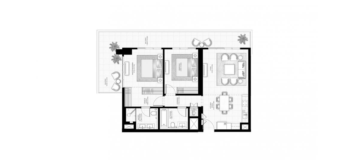 Apartment floor plan «SUNRISE BAY 2BR 128SQM», 2 bedrooms in SUNRISE BAY